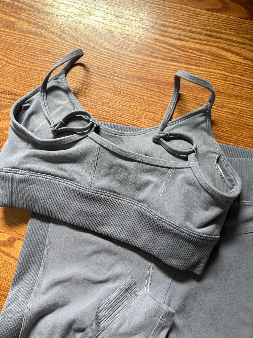 ALO Yoga Dusty Purple Seamless Sculpt Bralette and Leggings
